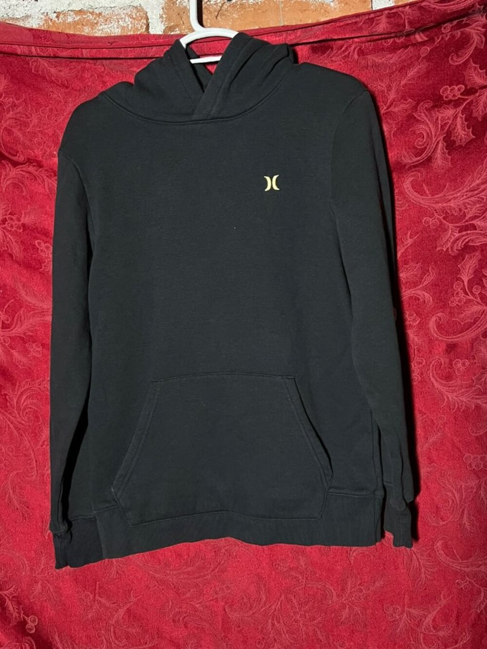 Hurley Boys Black Pullover Hoodie Sweatshirt L 14/16